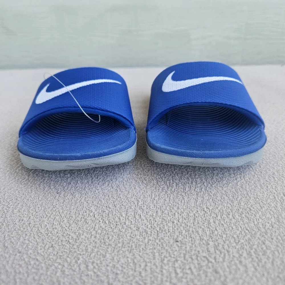Nike Kawa Slide GS Toddler SZ 12 Hyper Cobalt White Slip-On Sandal 819352-400
